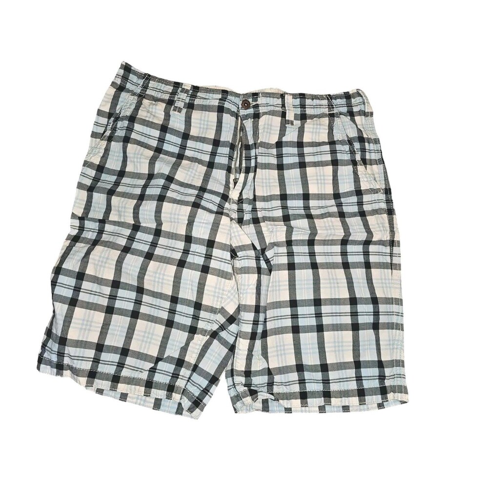 Express Multi-Color Mens Blue/White Plaid Bermuda Shorts Size 38